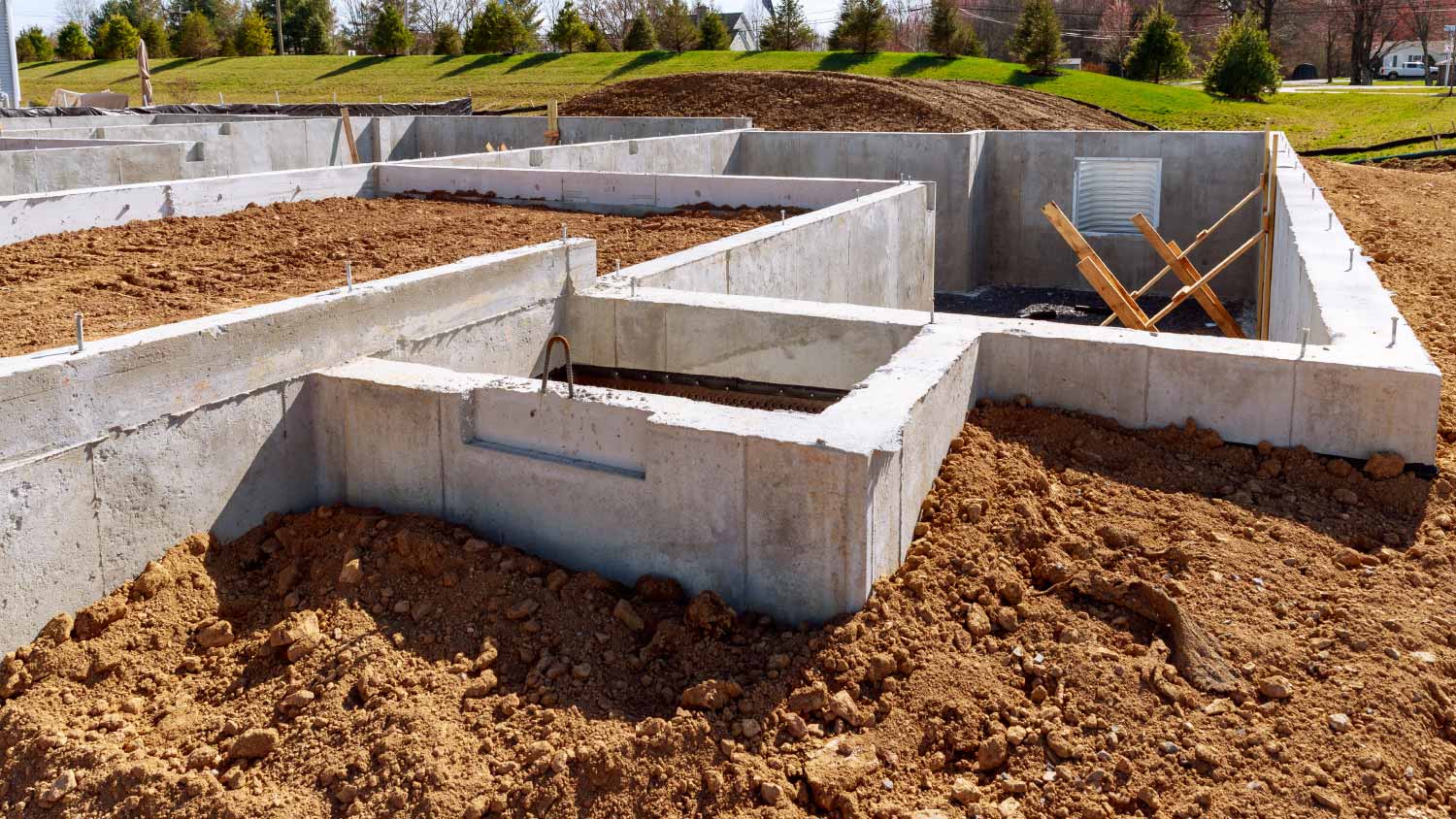 House concrete foundation