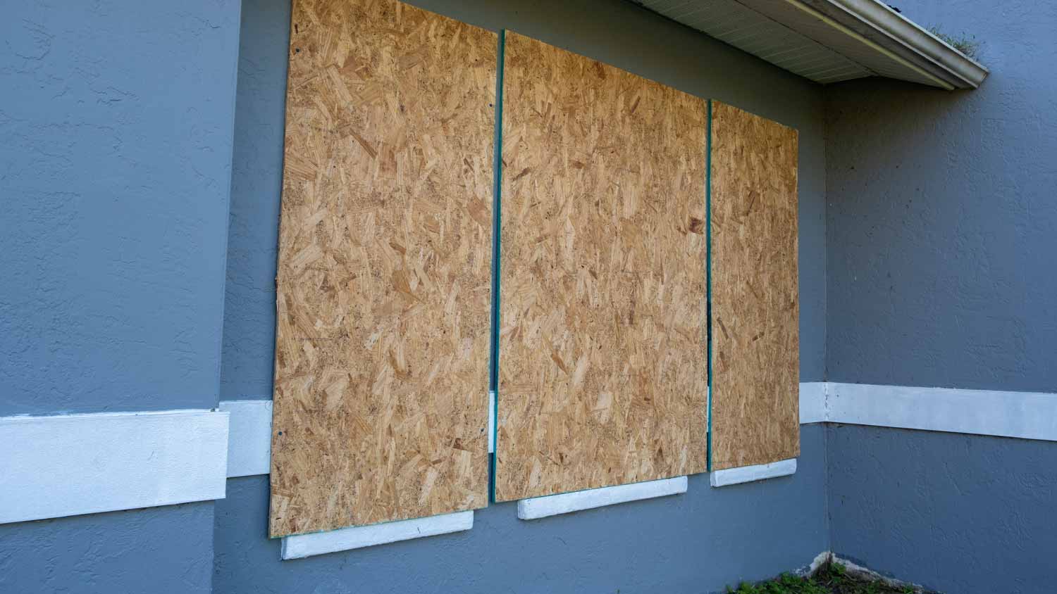 Hurricane shutters made from plywood