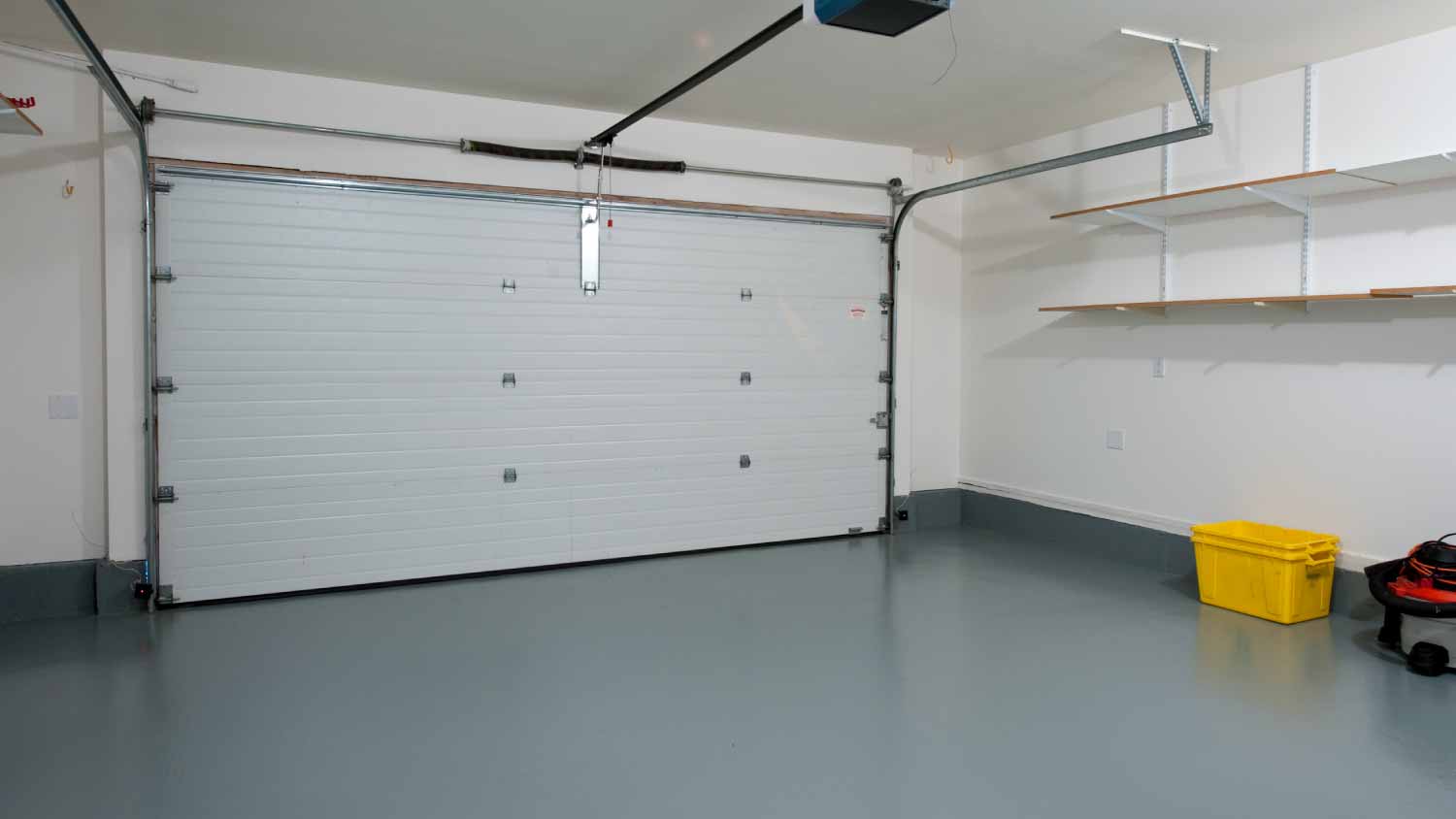 Interior of a clean garage