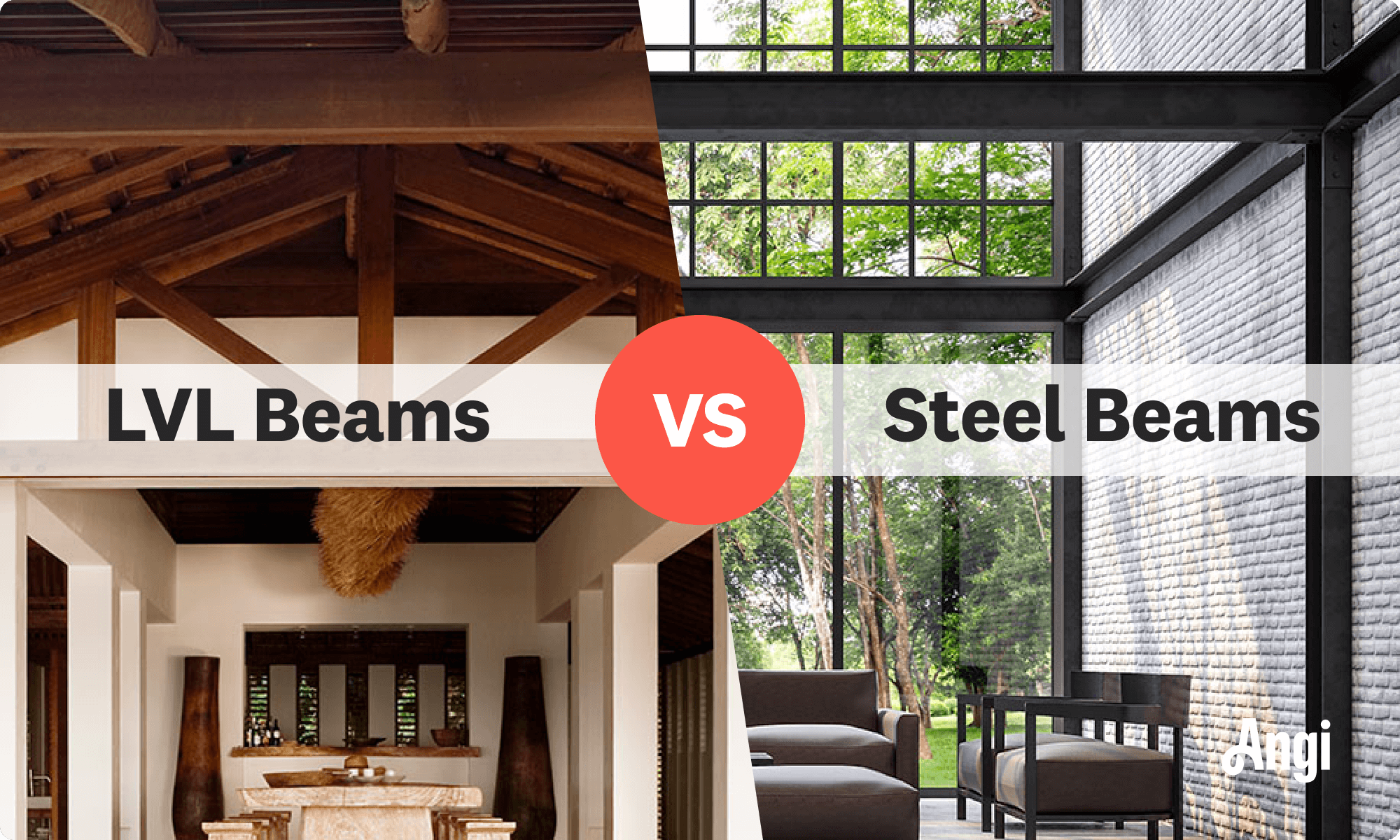 LVL versus steel beams compared visually