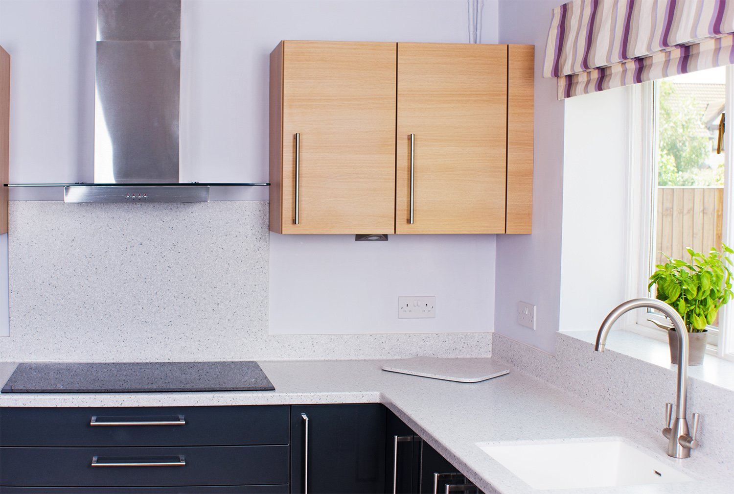 Modern kitchen with laminate countertop