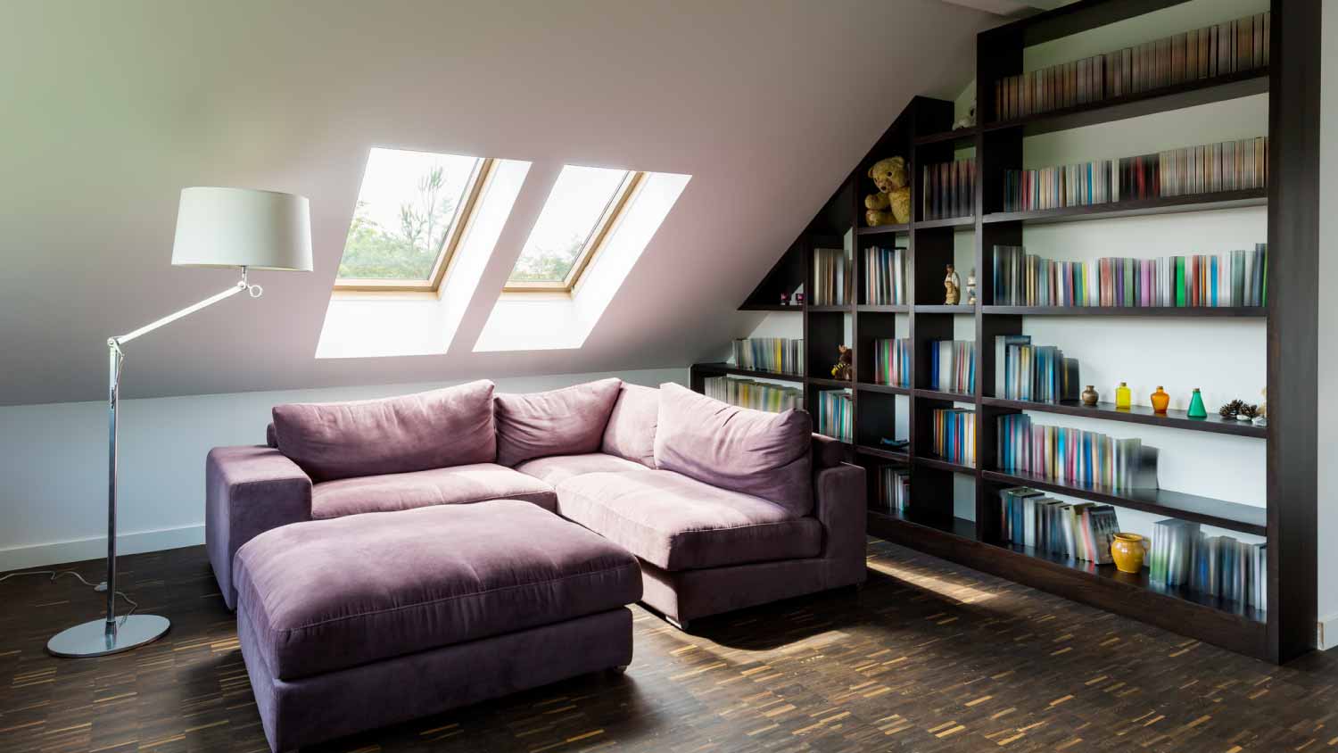 Living room in the attic