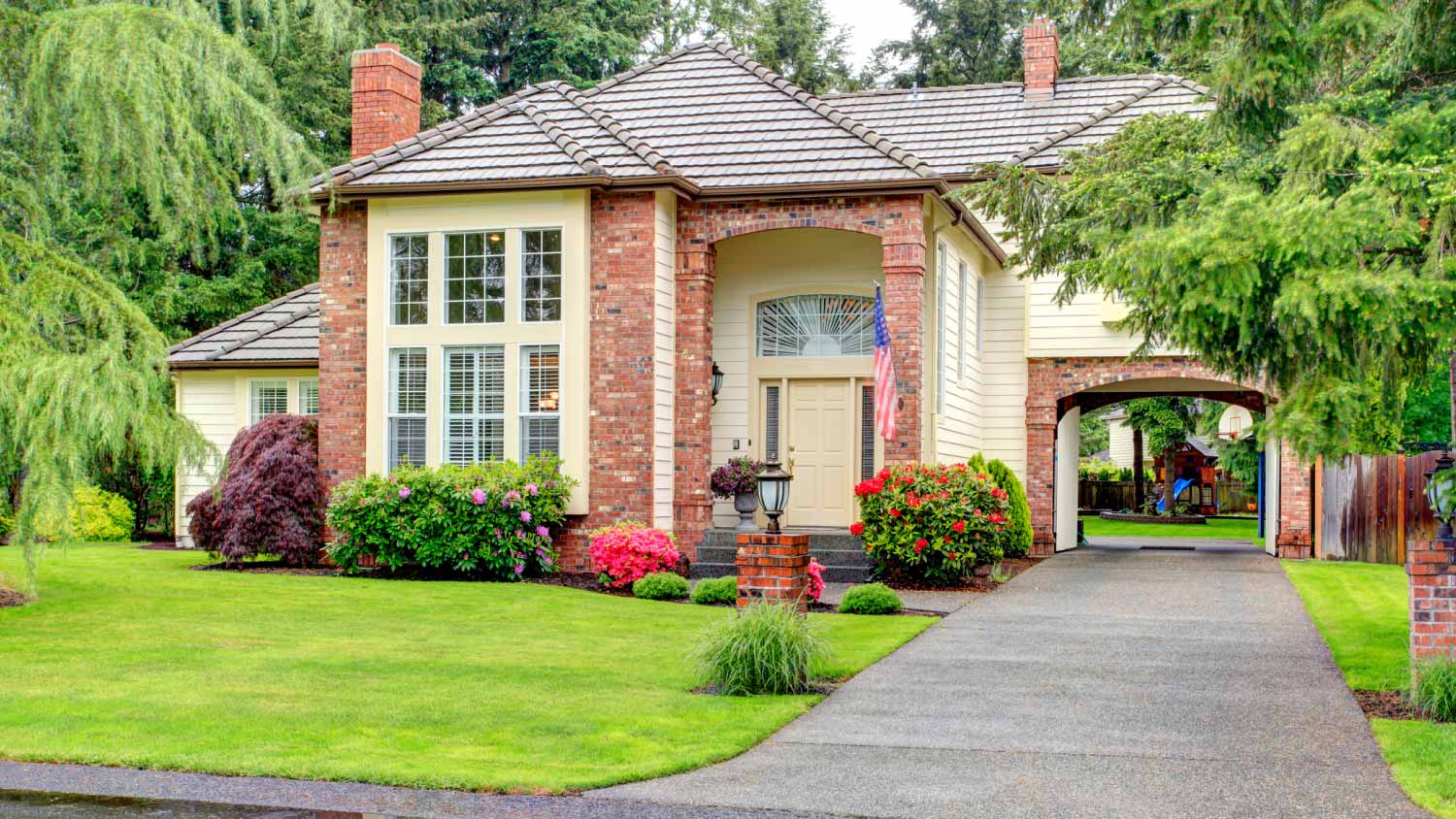 Luxury brick house