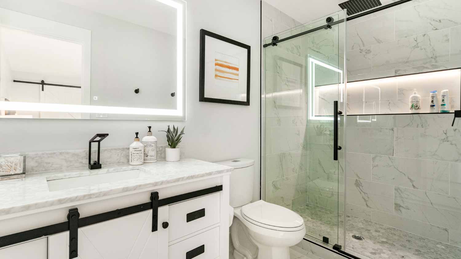 Luxury white bathroom