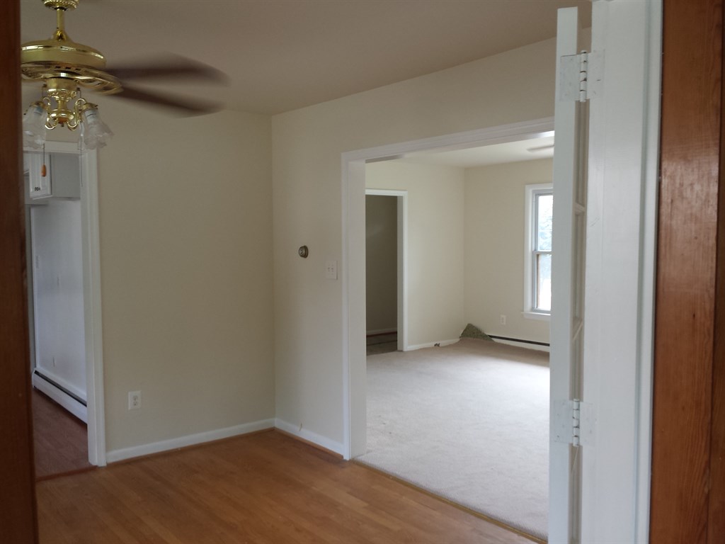 living room with separating walls
