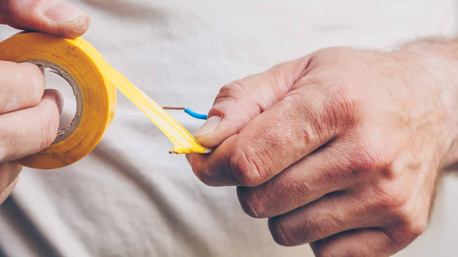 Man isolating electric copper cable