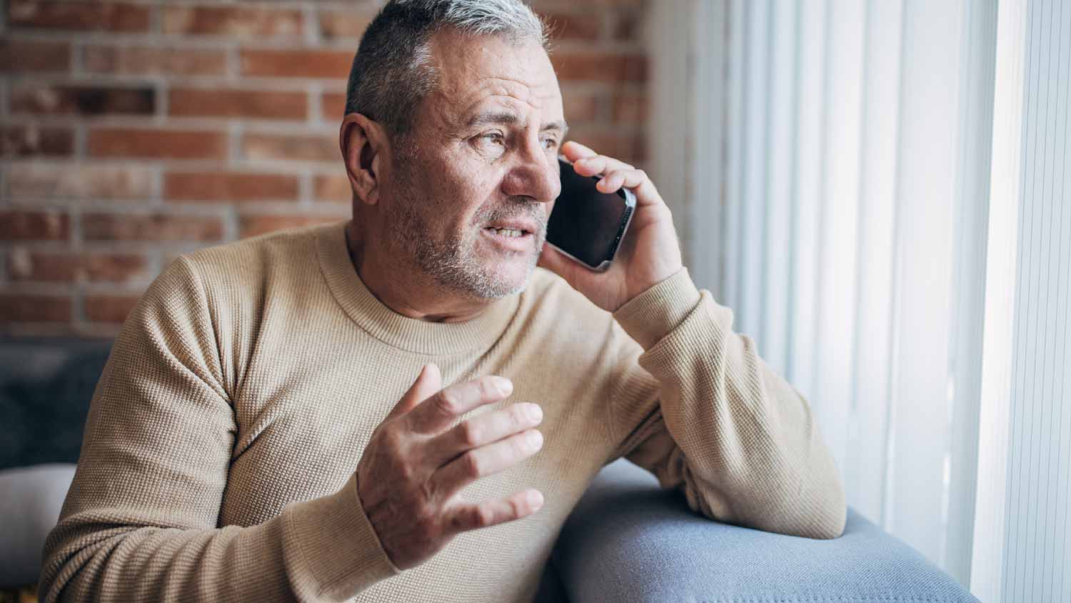 Man talking by phone