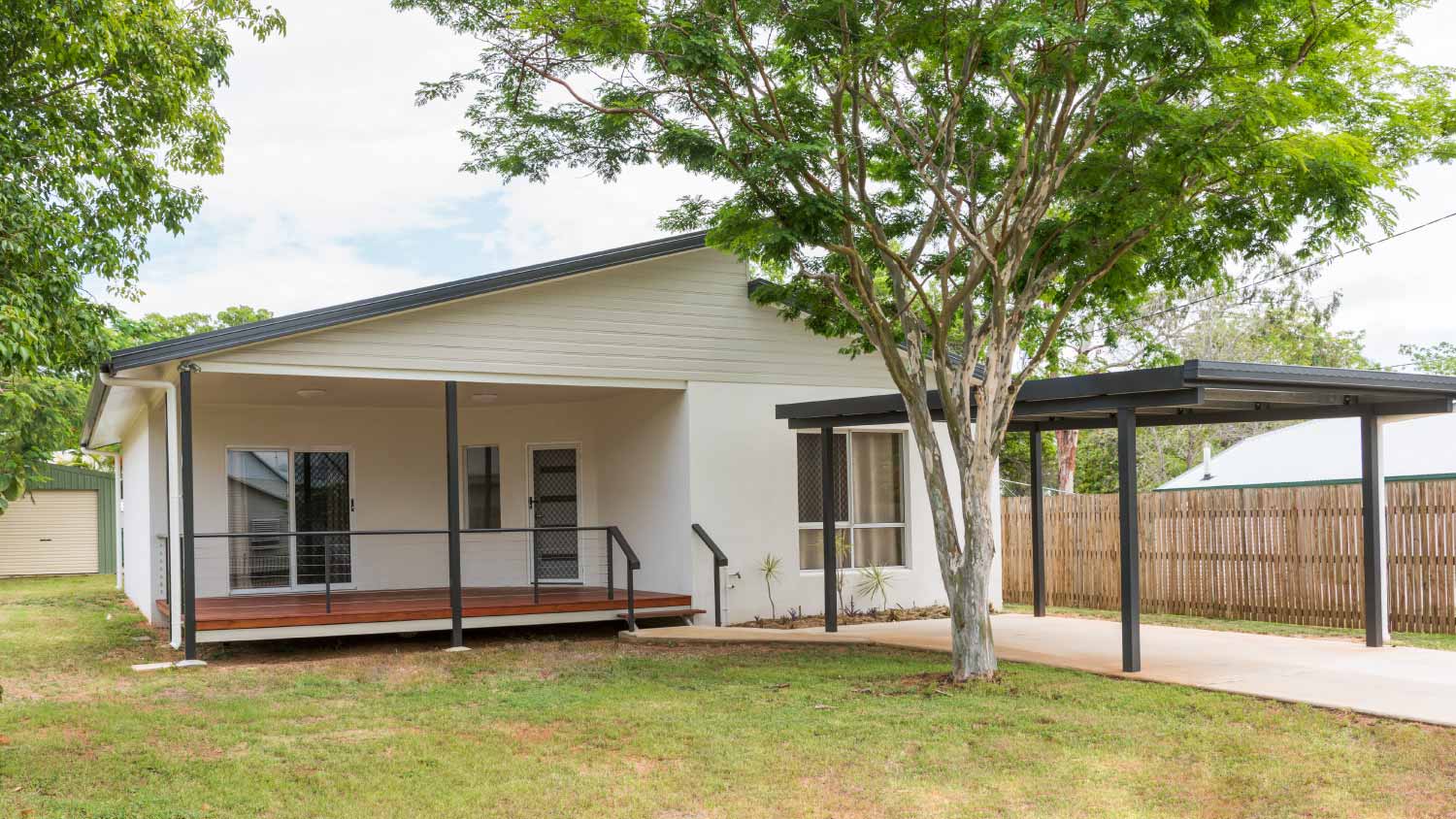 Modern house with a carport