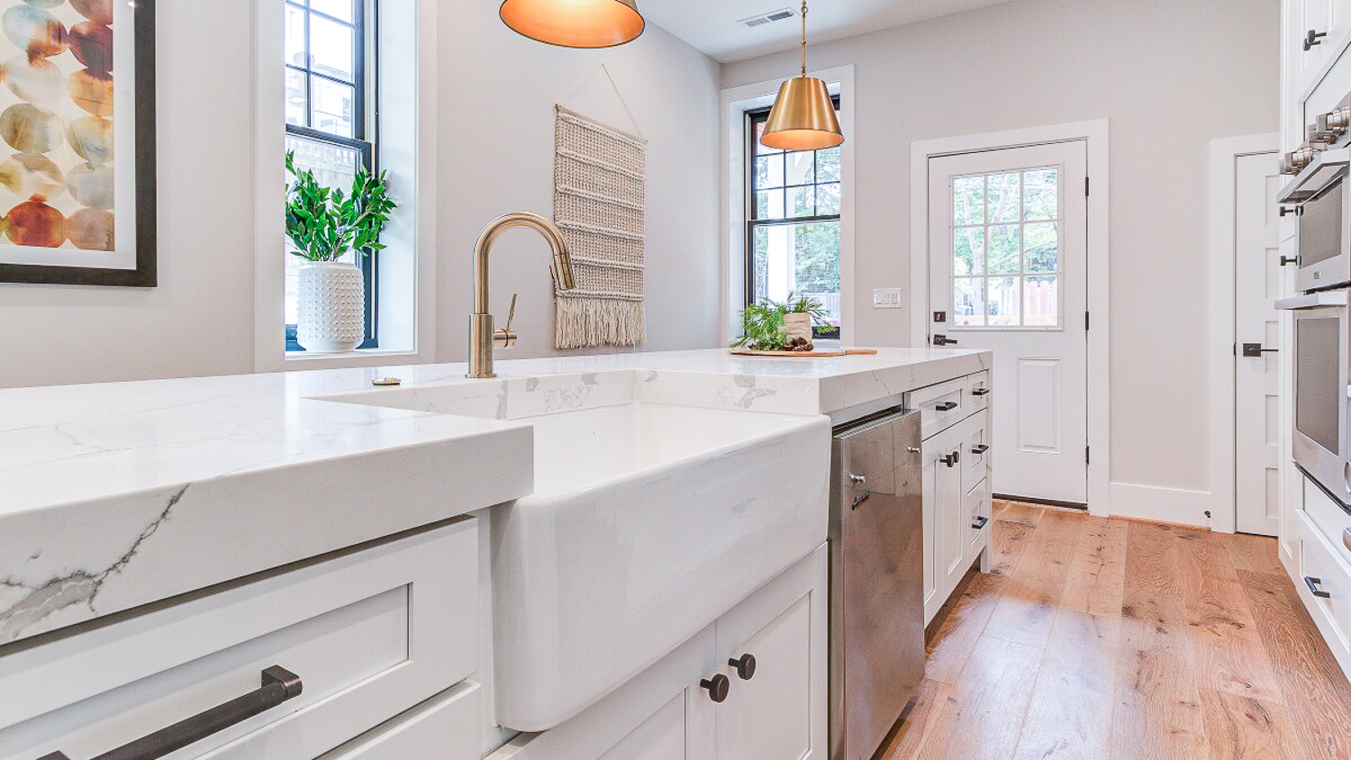 Modern kitchen room interior