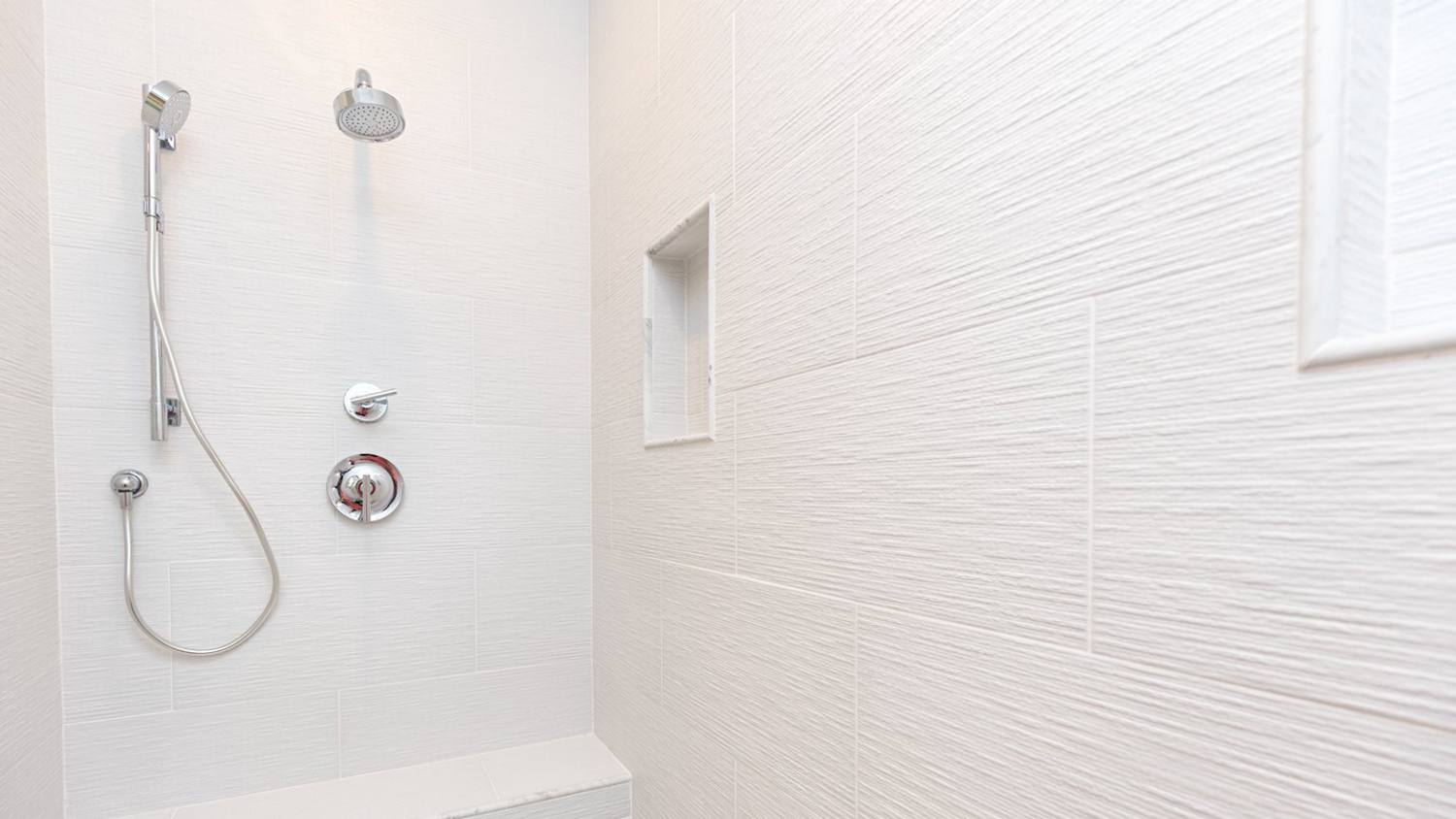 Modern white shower