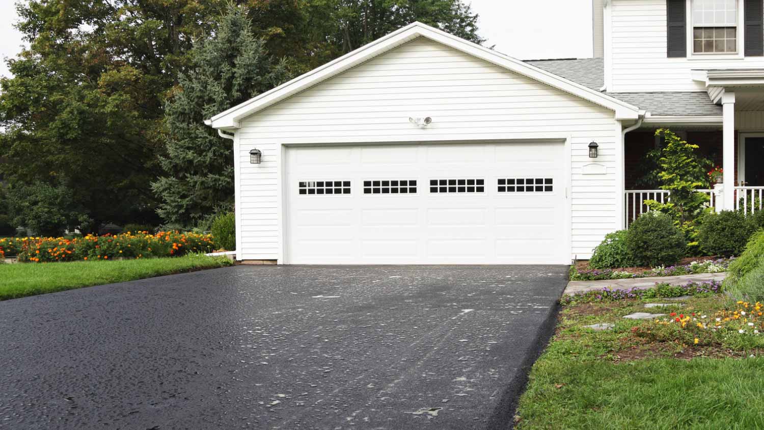 New asphalt driveway