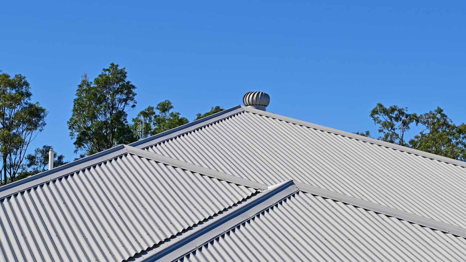 New corrugated metal roof