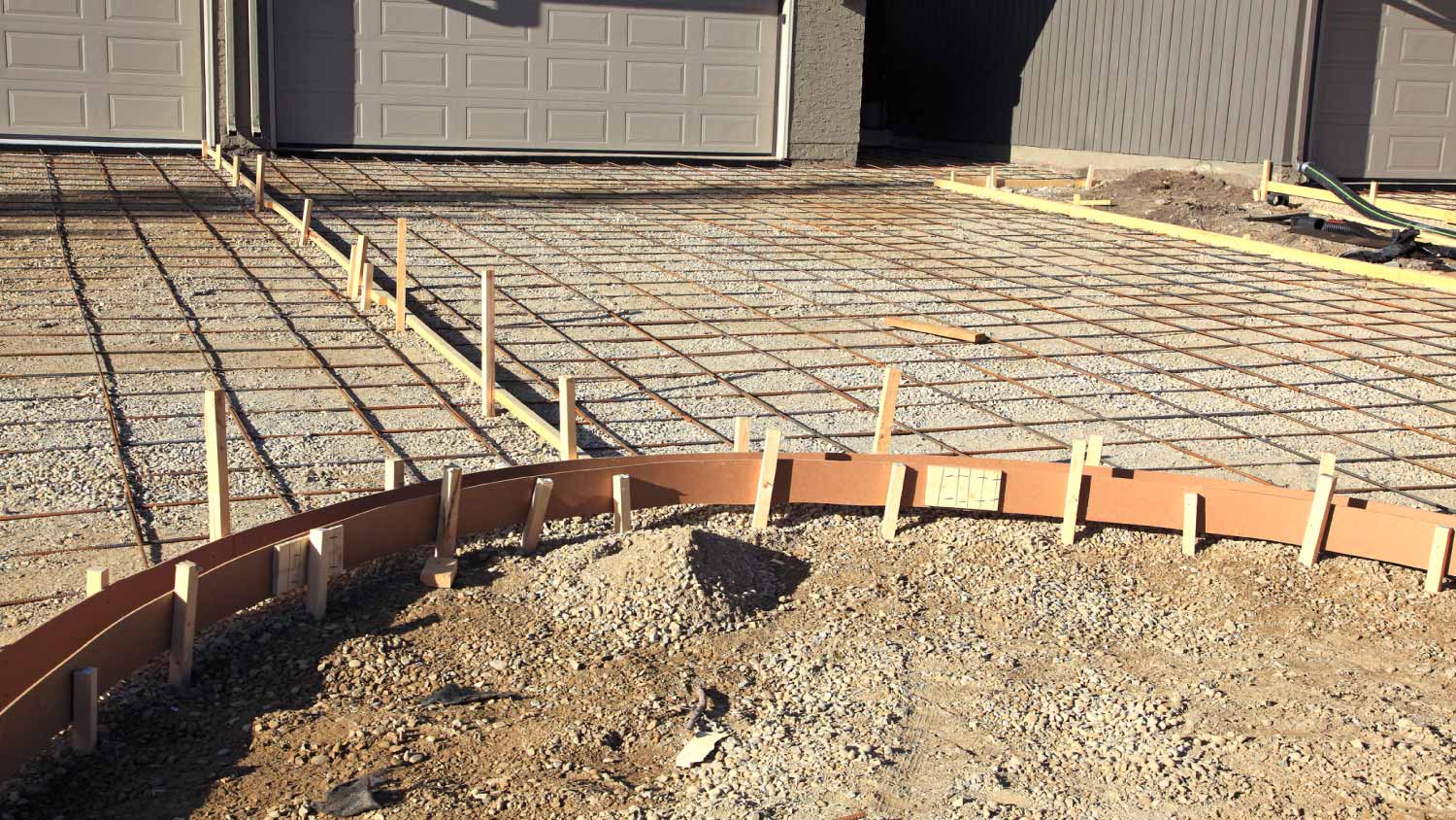 New residential driveway under construction