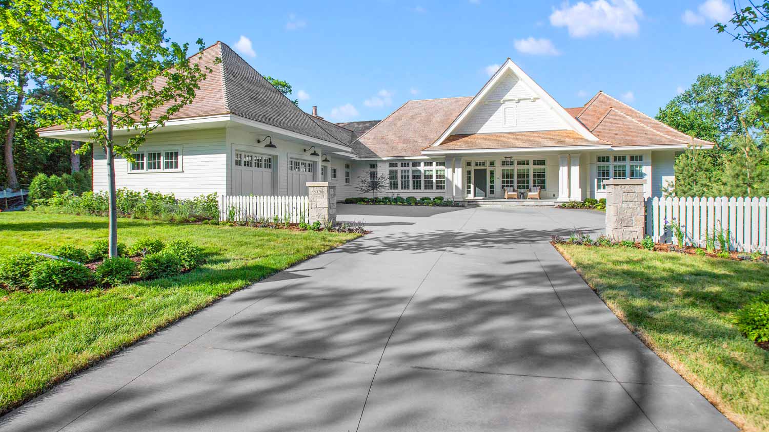 Newly constructed driveway