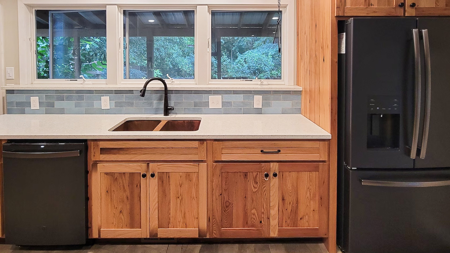 Nice blue wooden kitchen