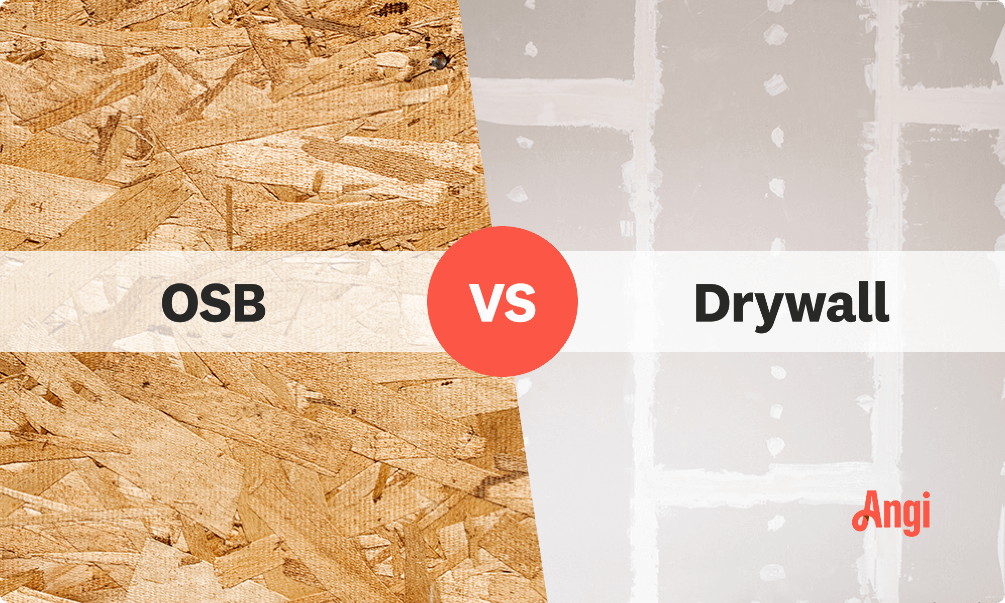 OSB versus drywall visual comparison