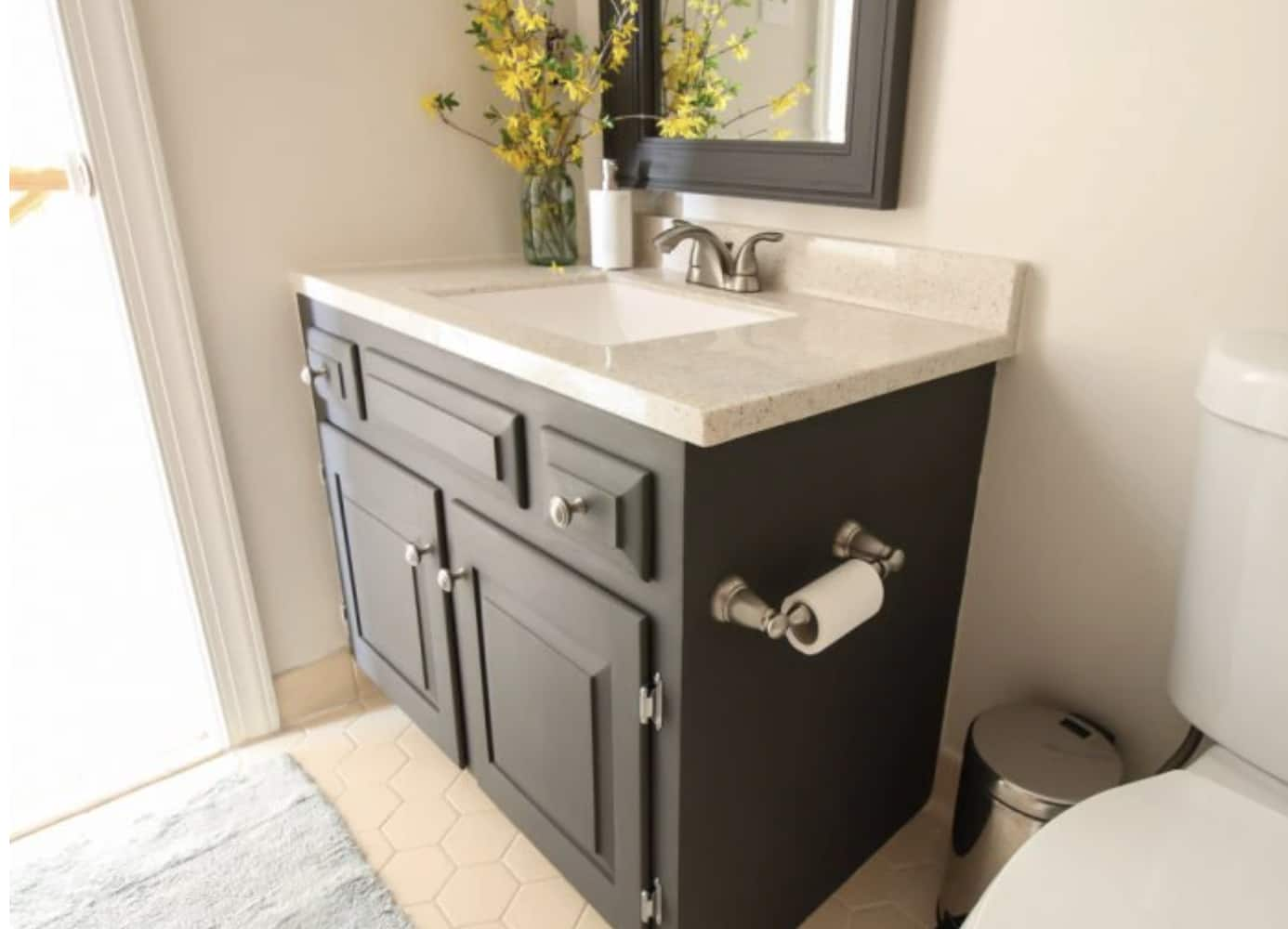 grey bathroom cabinet paint