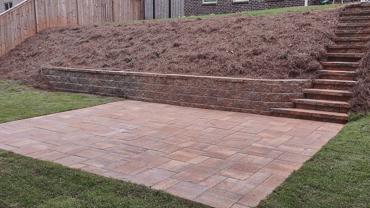 Paver patio installation