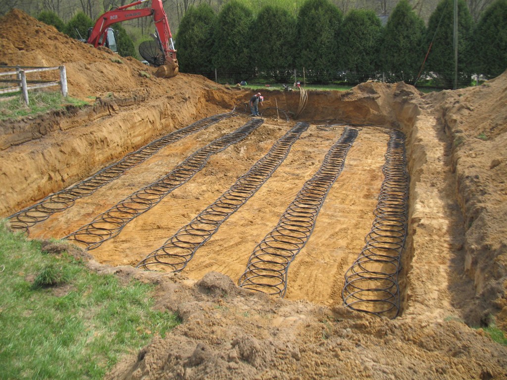 Geothermal loop piping