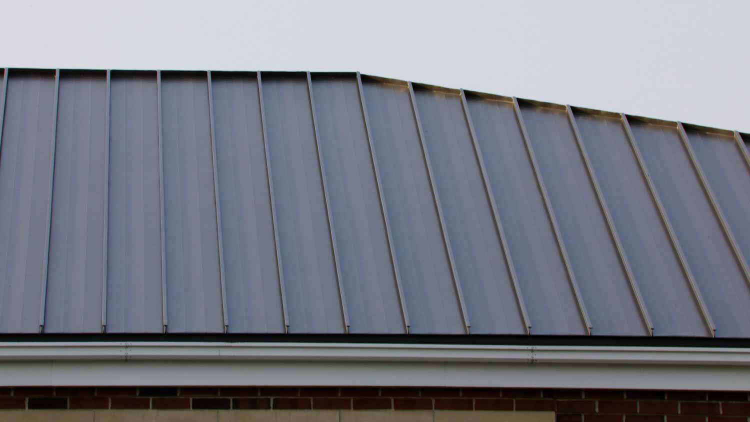 Roof with metal roof