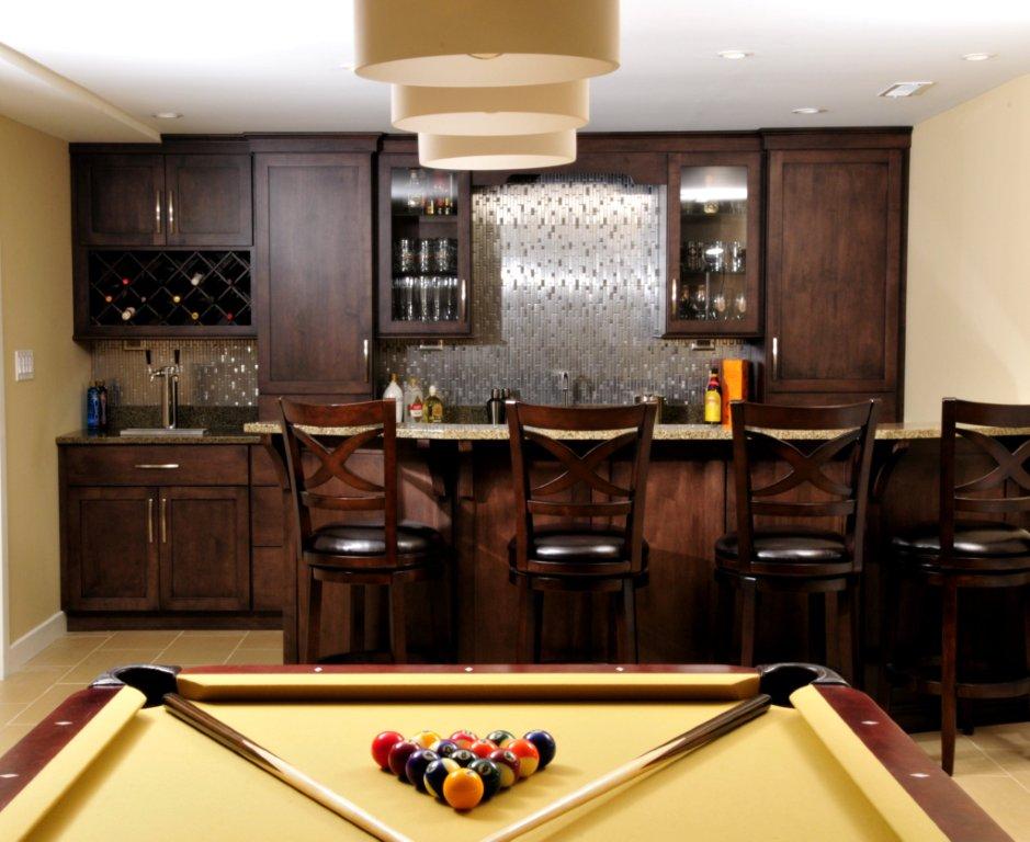 bar and pool table