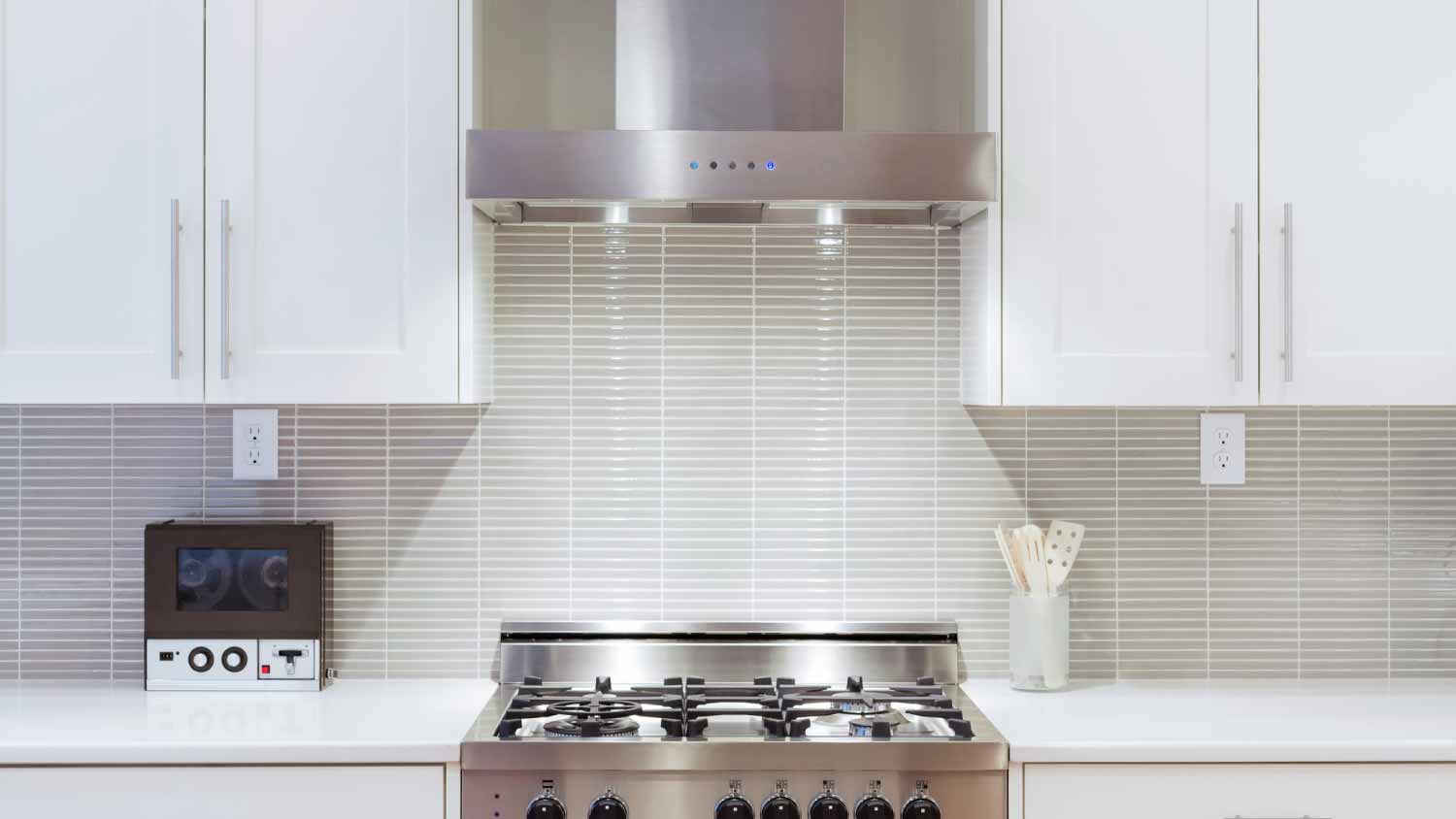 Stove in clean kitchen