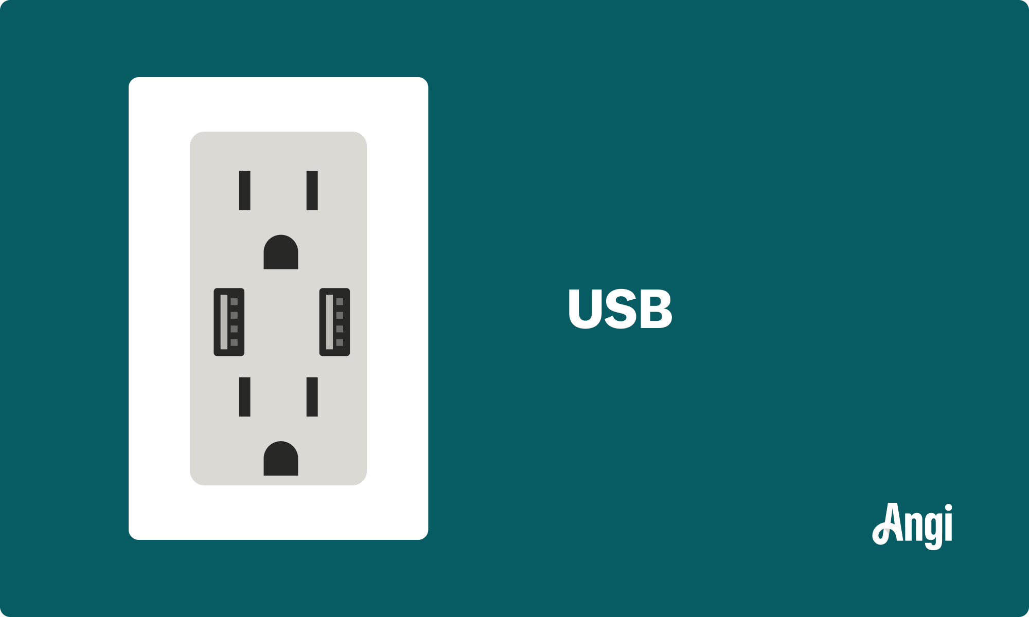 USB outlet illustrated