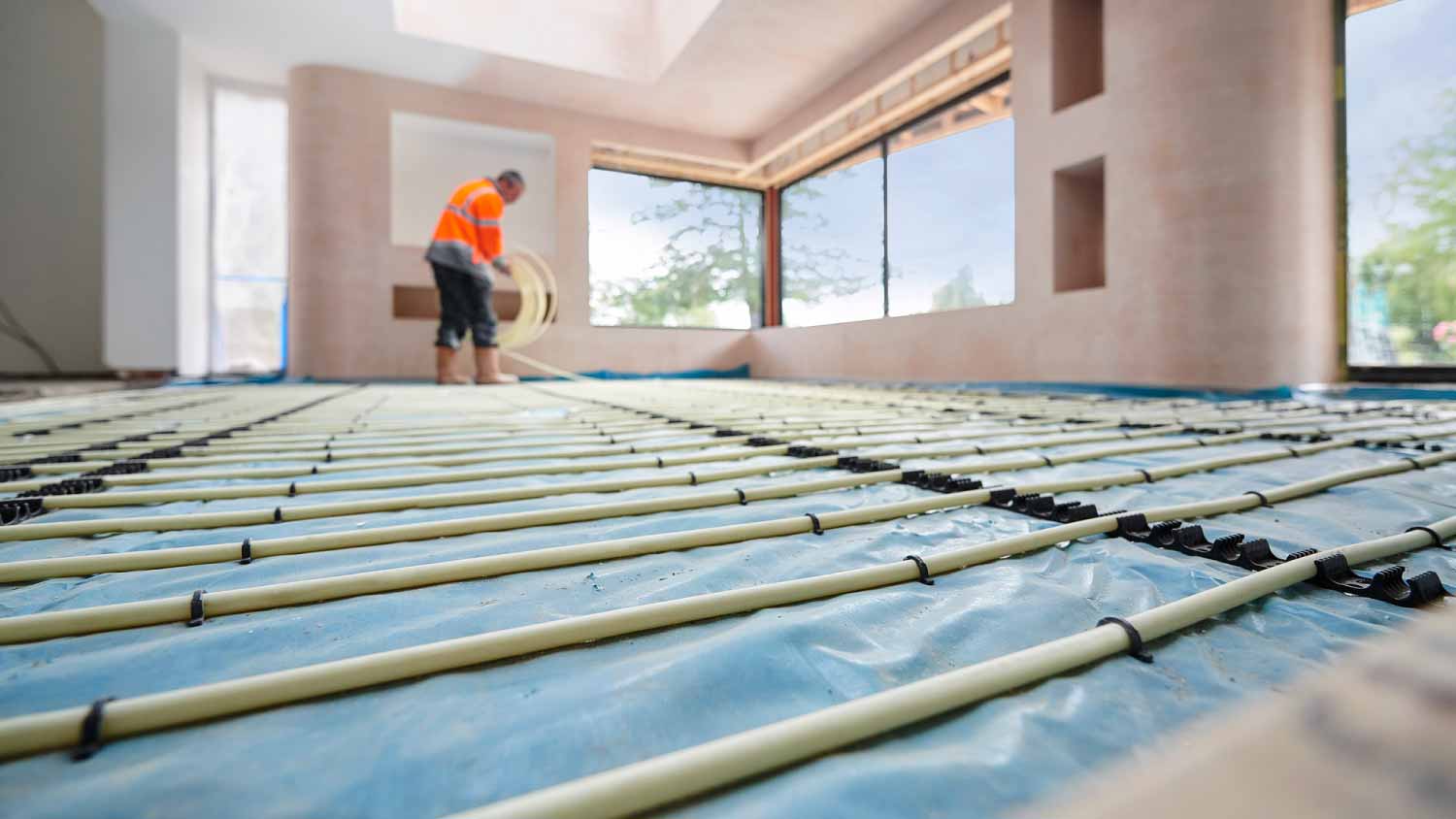 Underfloor heating installation