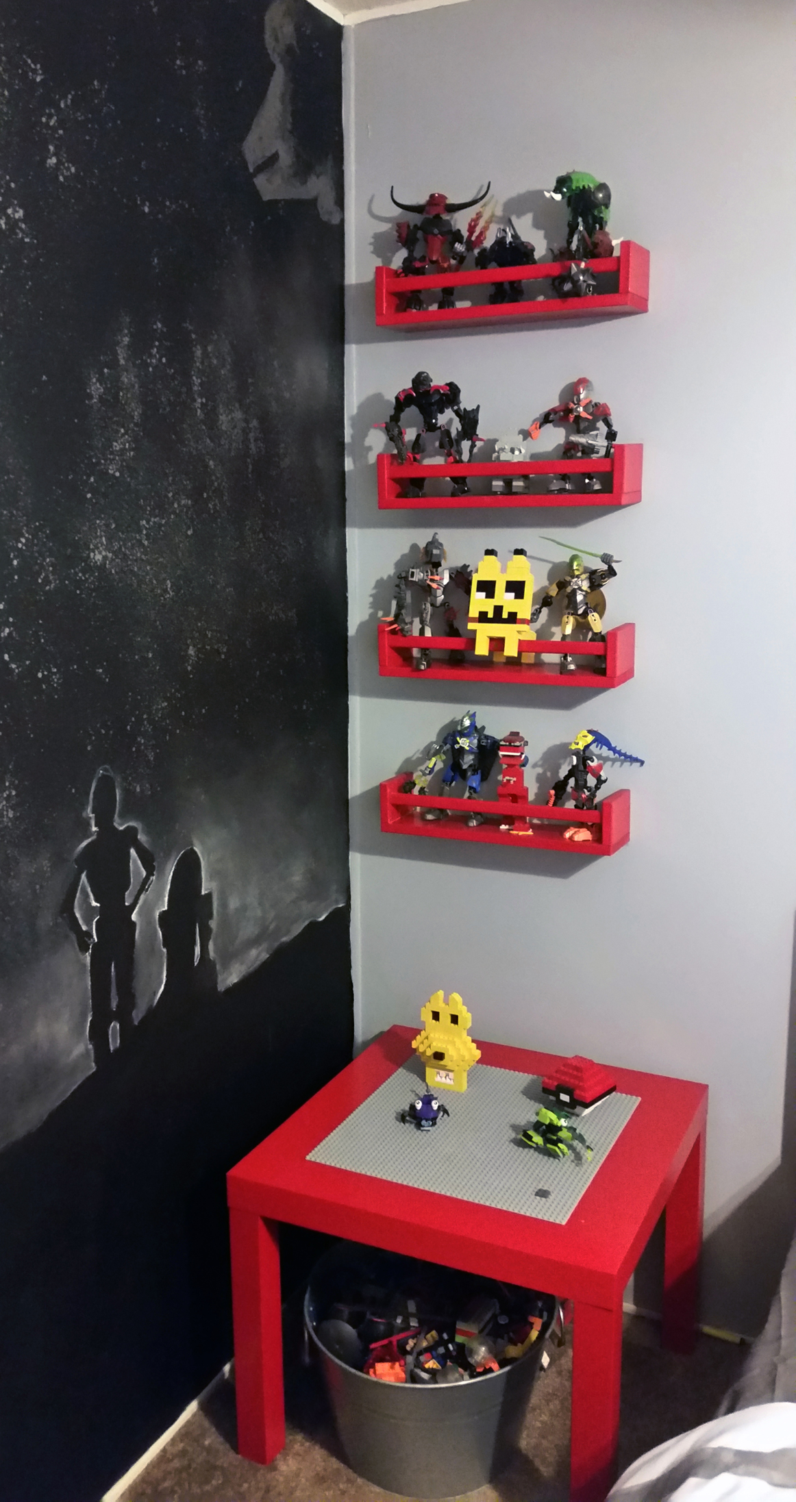 Star wars wall mural space droids
