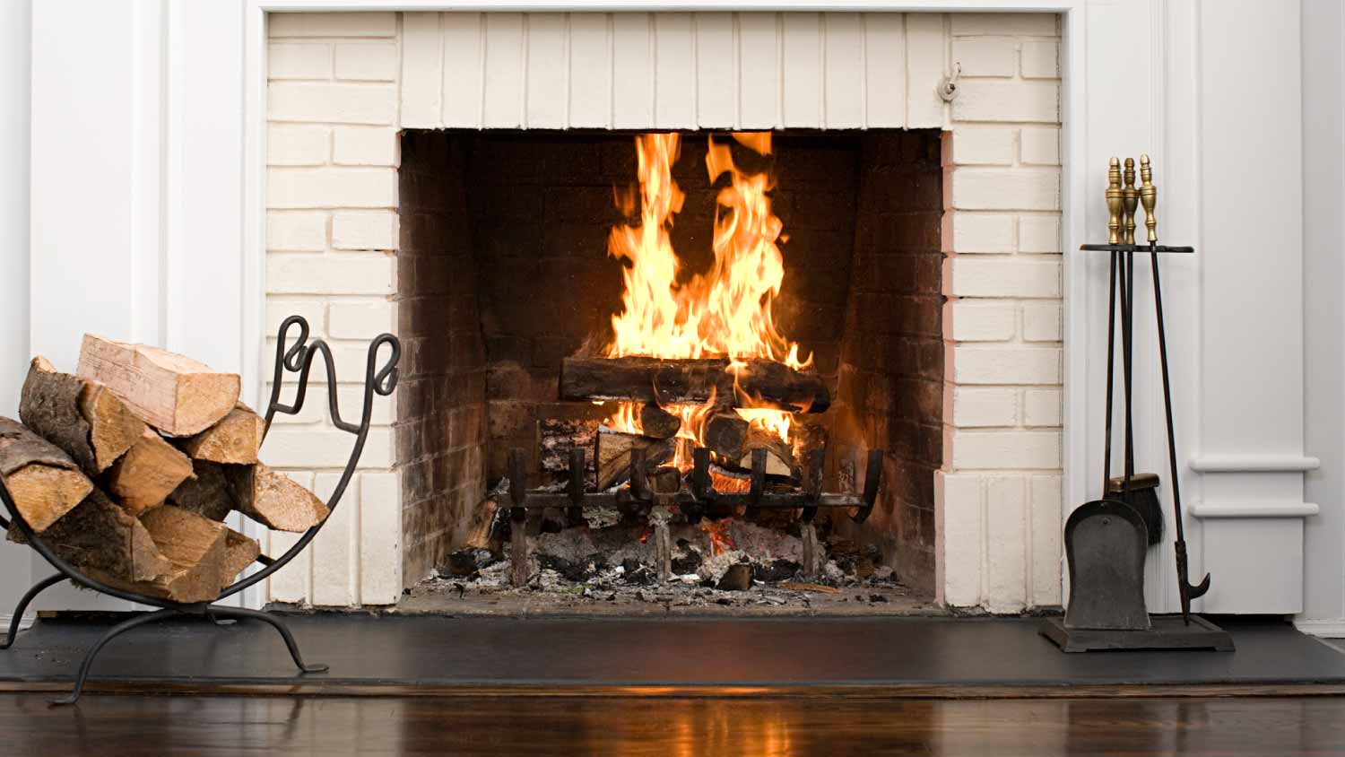 Warm and cozy fireplace
