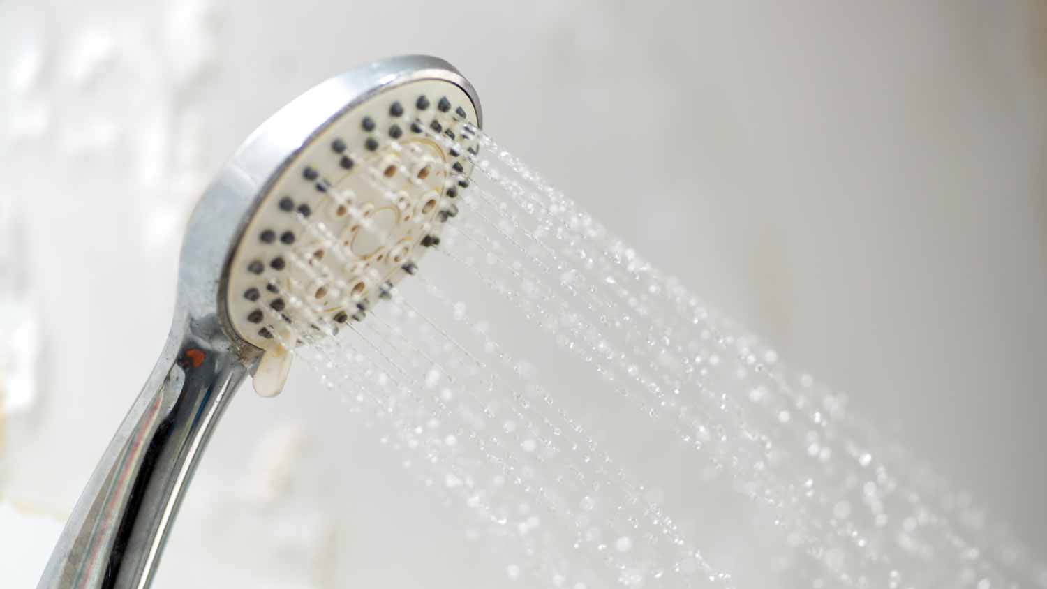 Water running from shower head