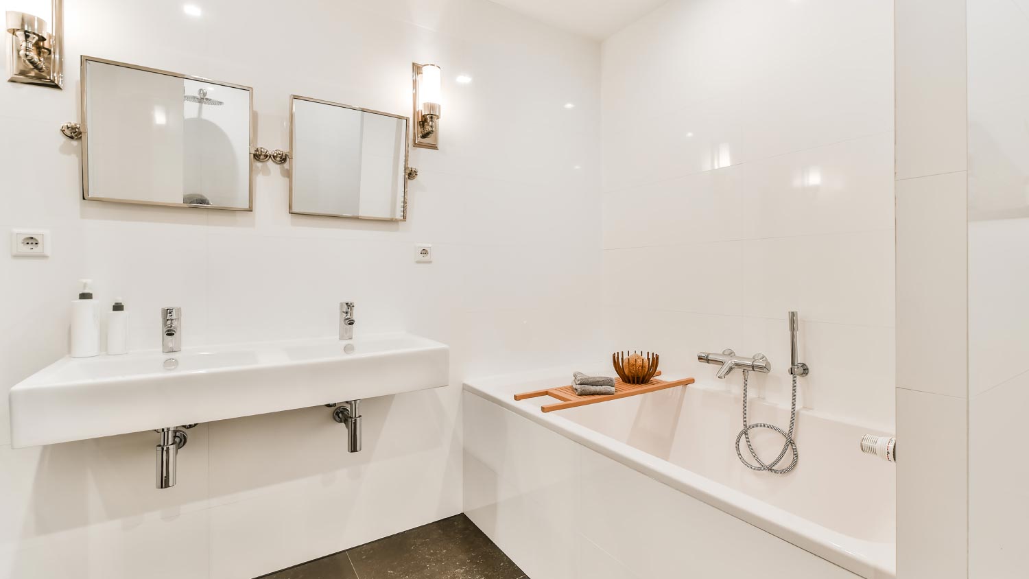 White bathroom interior