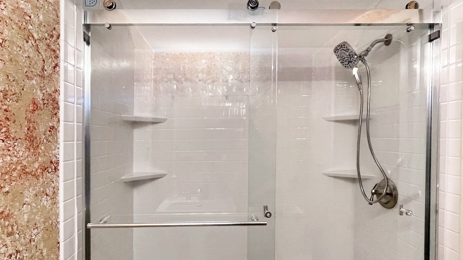 White modern shower