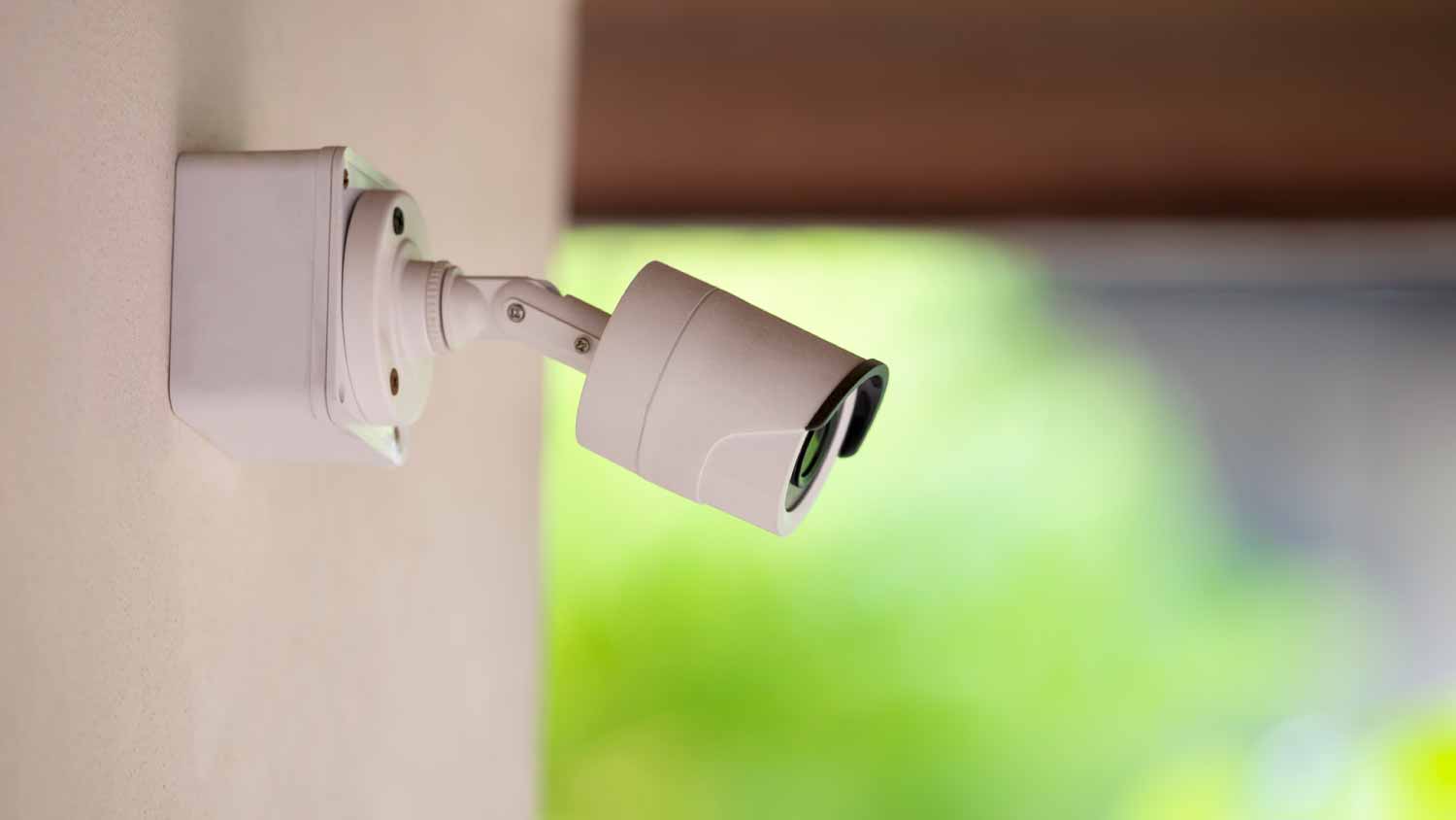 White security camera