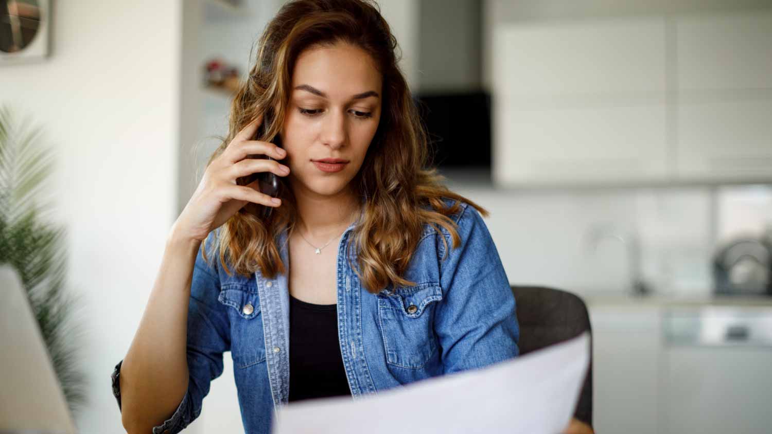 Woman complaining on the phone