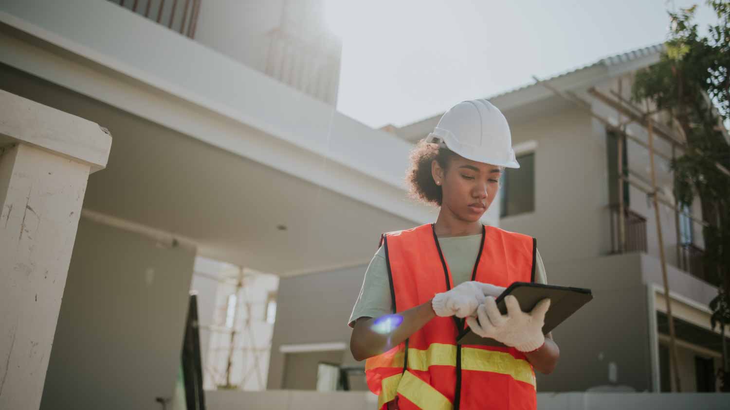 Woman working on a new project