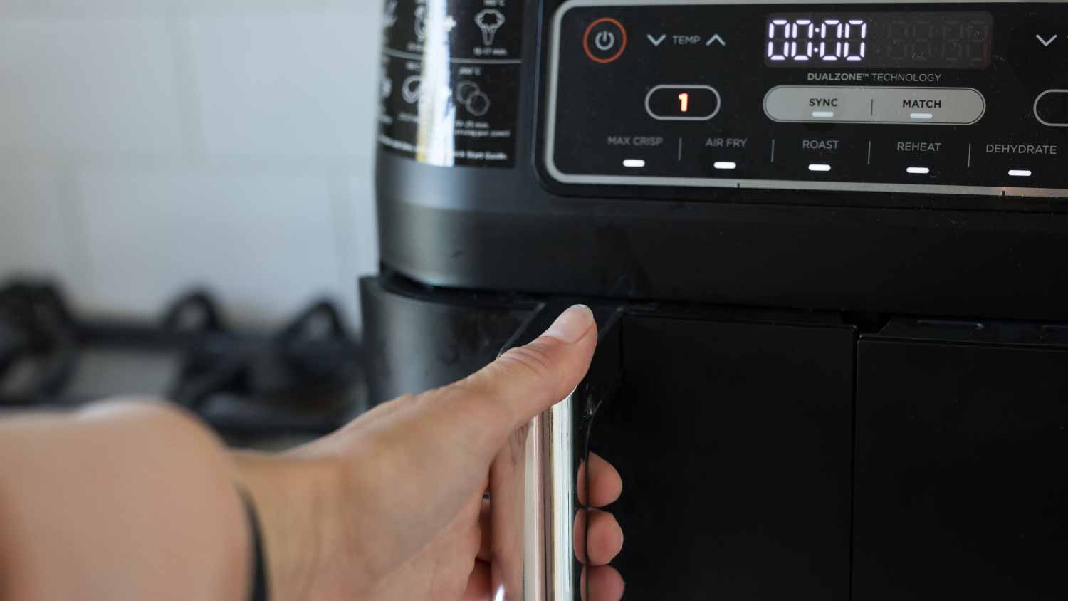Black air fryer