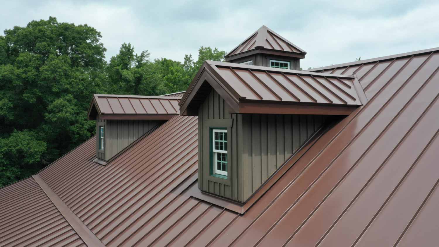 Brown metal roof 