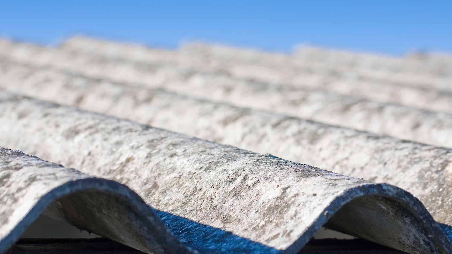 Corrugated asbestos panels