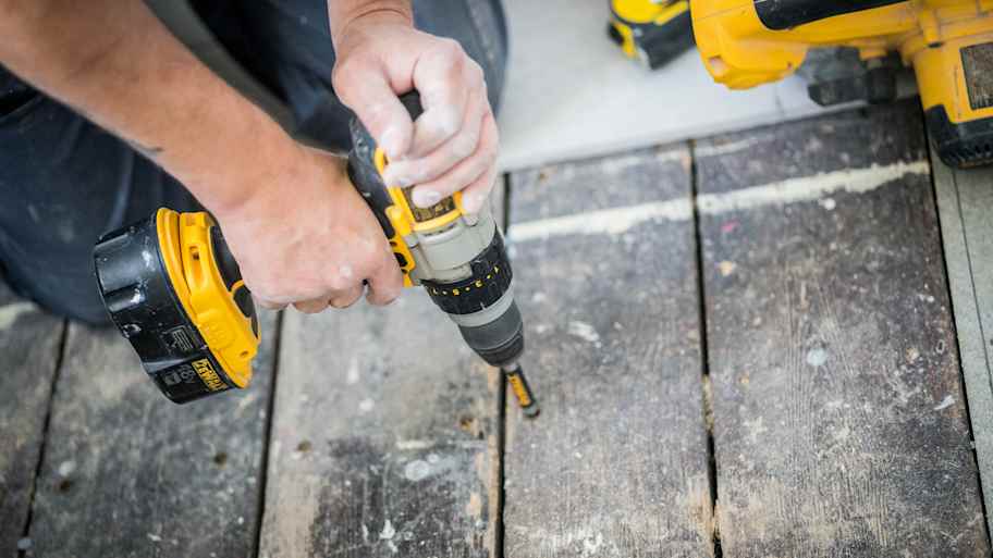 Man Drilling