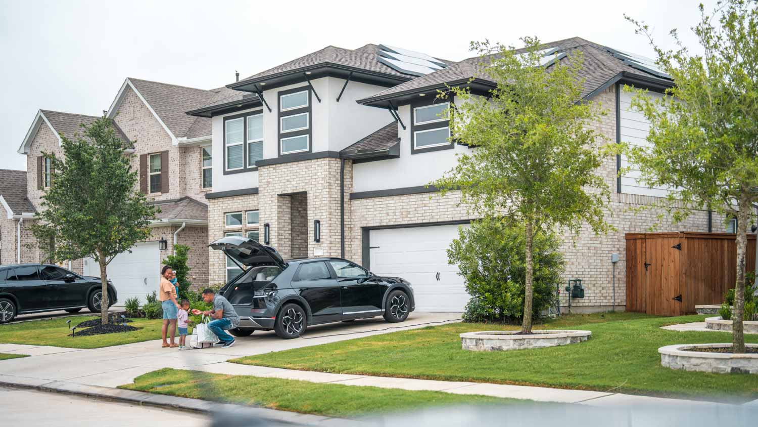 Exterior view of a modern house