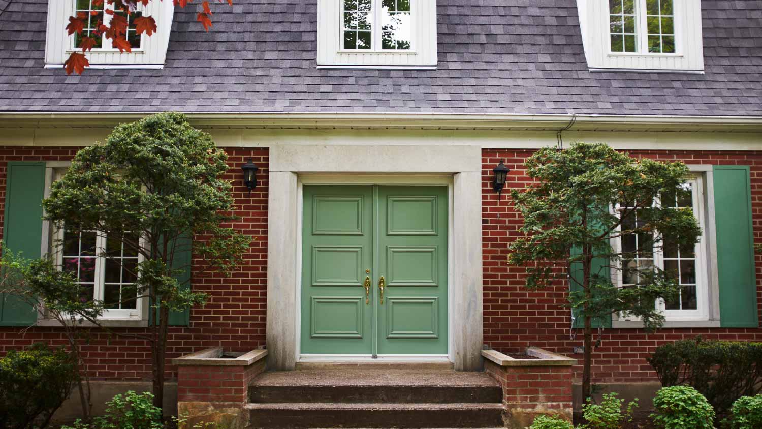 House with a green front door