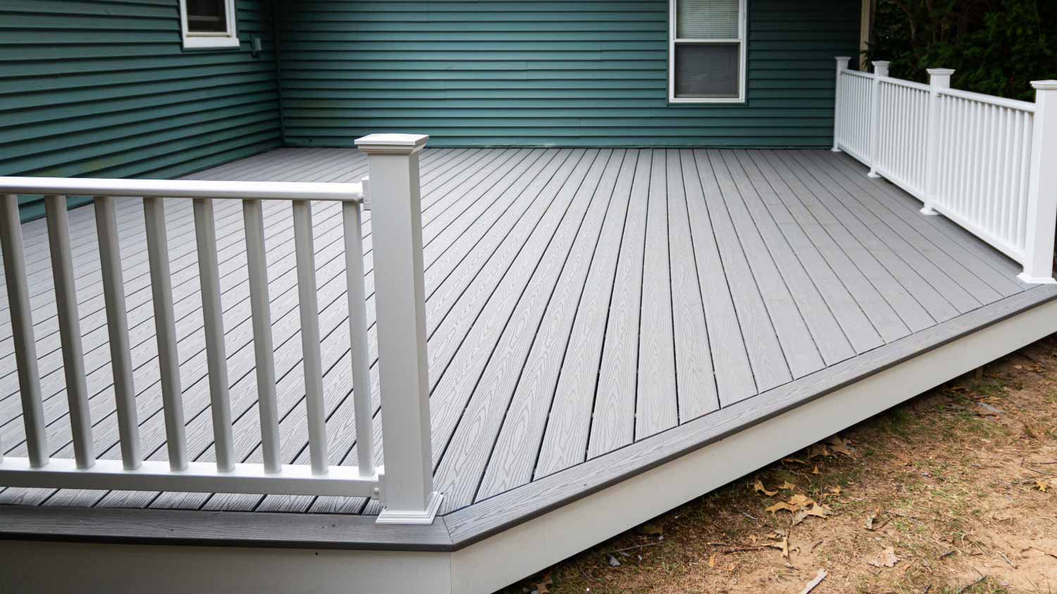 New deck on the back of a house