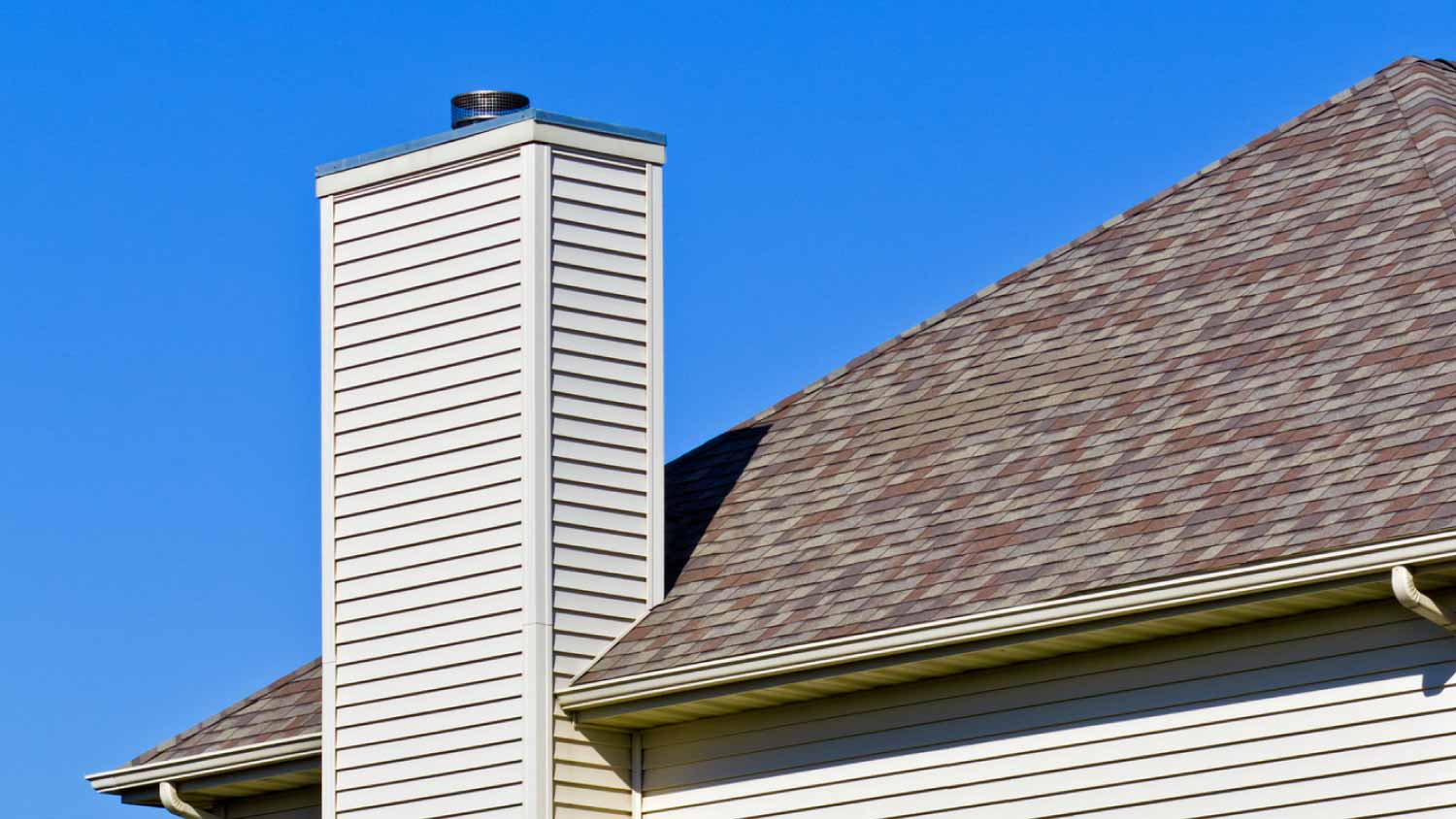 Vinyl siding and chimney