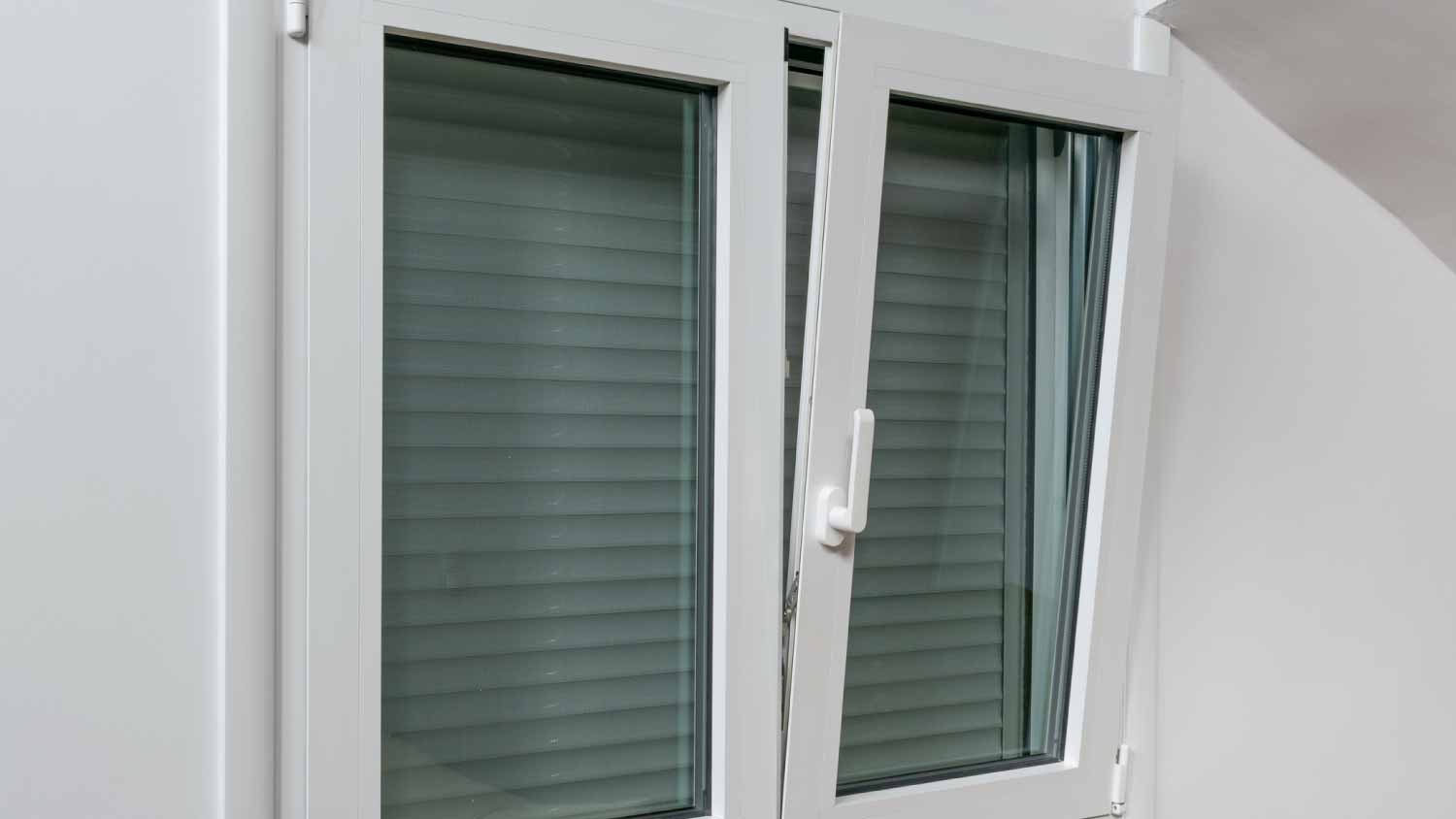 White hopper windows