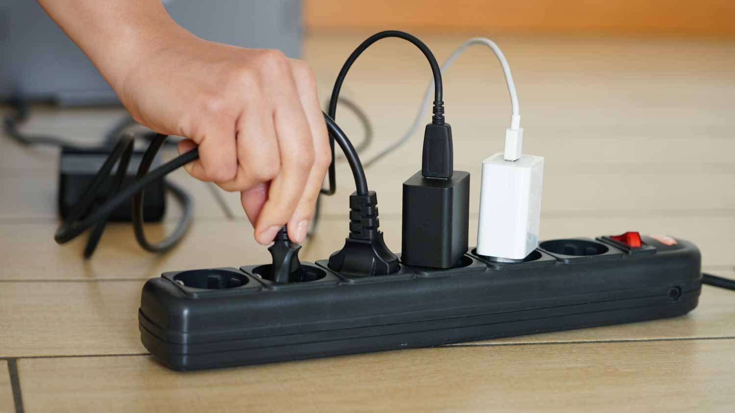 Woman unplugged plug