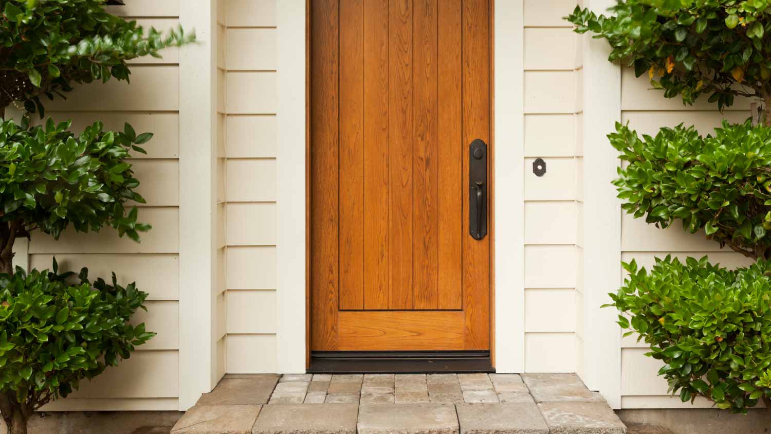 Wooden front door