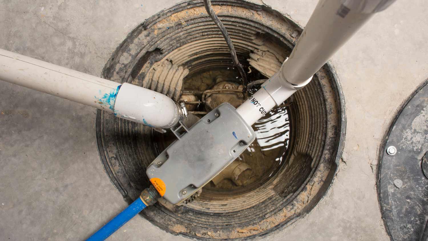 backed up sump pump