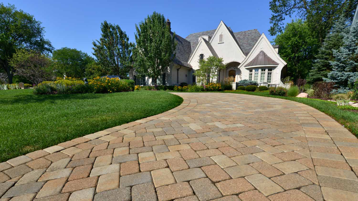 Basket weave driveway