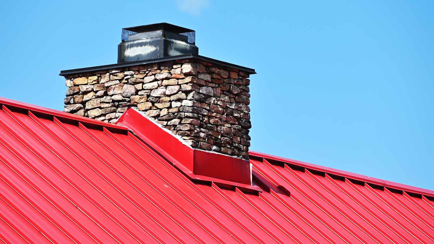 counter flashing on red roof